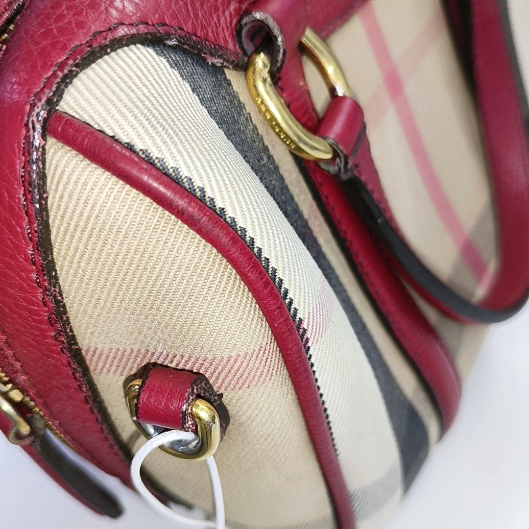 BURBERRY Alchester Brown Canvas Single Shoulder Bag Crossbody Bag Tote Bag Golden hardware Removable shoulder strap-(SKU)-929659819