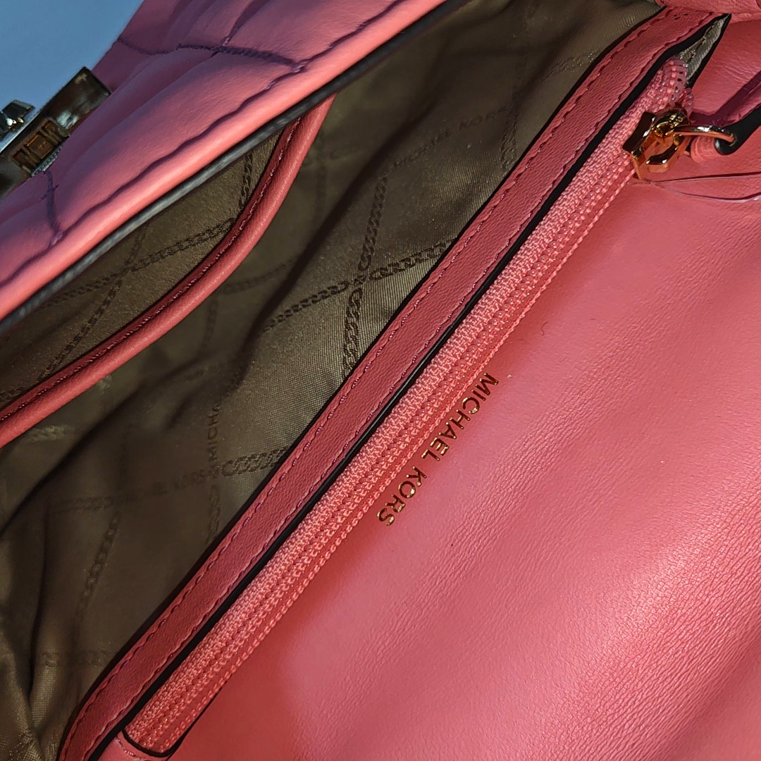 MICHAEL KORS Soho Large size Pink Sheepskin Shoulder Bag-(SKU)-936826625