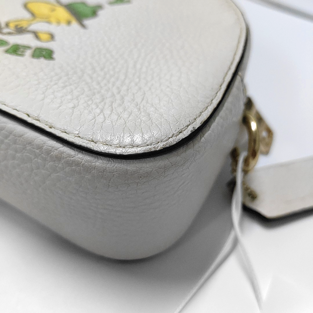 COACH White Leather Printed Single Shoulder Bag Crossbody Golden hardware Removable shoulder strap-(SKU)-933824945
