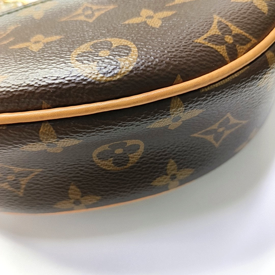 LOUIS VUITTON LOOP Brown Coated Canvas Monogram Pea Pod Bag with Shoulder Strap, Gold Hardware, 2 Removable Shoulder Straps-(SKU)-960936735