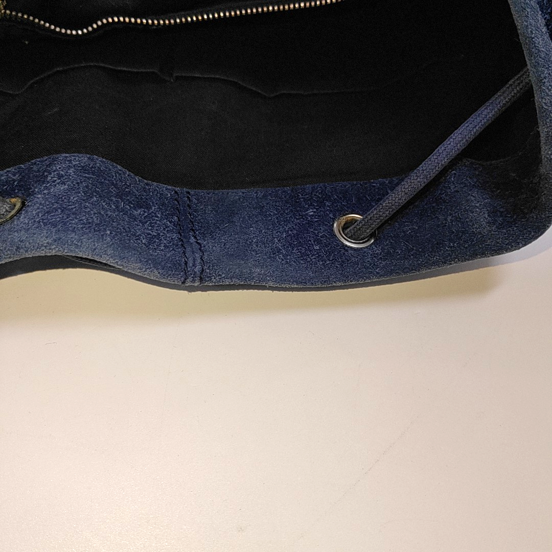BALENCIAGA Classic City Blue Suede Leather Studs Backpack Silver Hardware-(SKU)-956769787