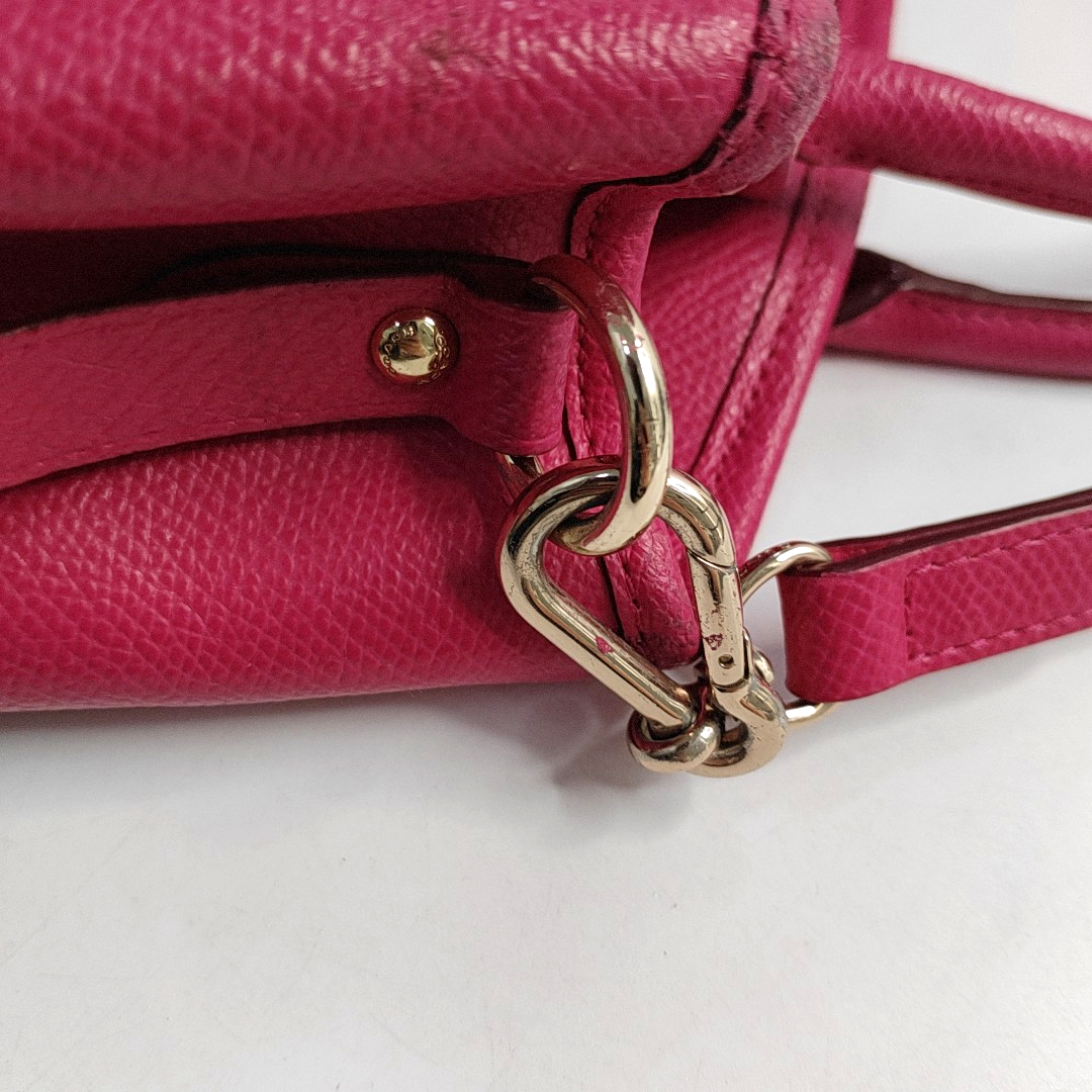 COACH MARGOT Pink Leather Single Shoulder Bag Handbag Crossbody Bag Golden hardware Removable shoulder strap-(SKU)-944147467