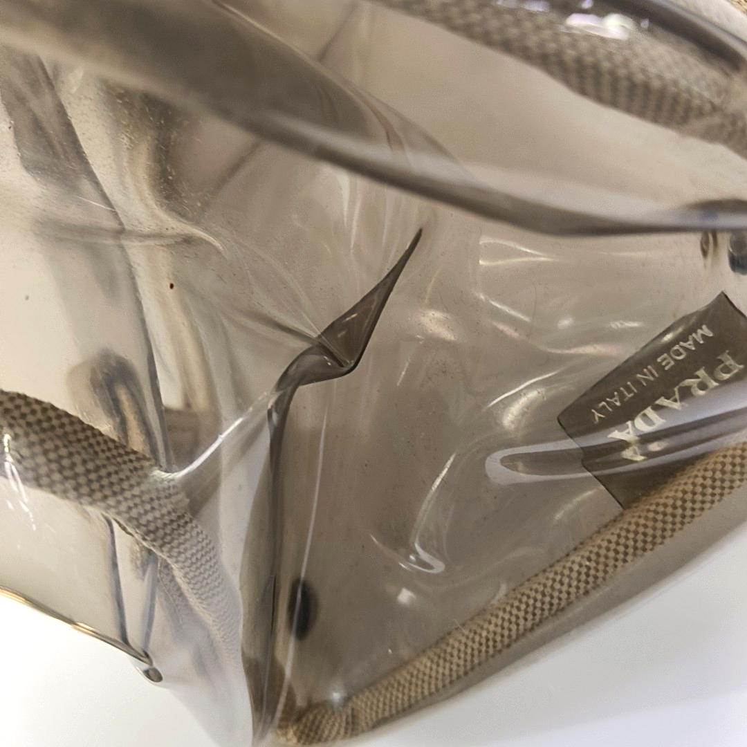 PRADA Transparent special material inlay handbag Silver Hardware Sub-bag-(SKU)-957328200