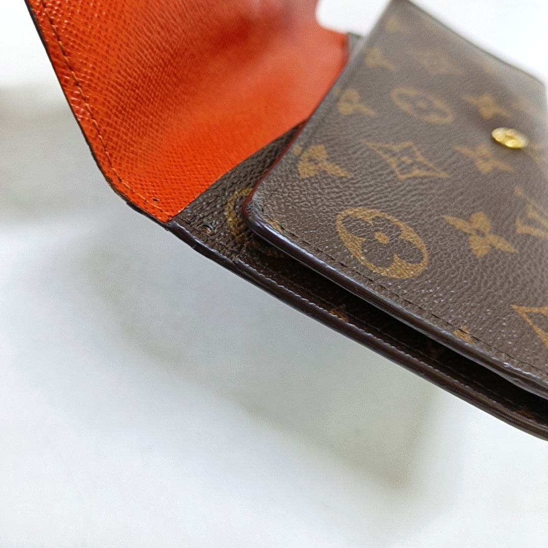 LOUIS VUITTON JOSÉPHINE Brown coated canvas vintage wallet Golden hardware-(SKU)-951962594