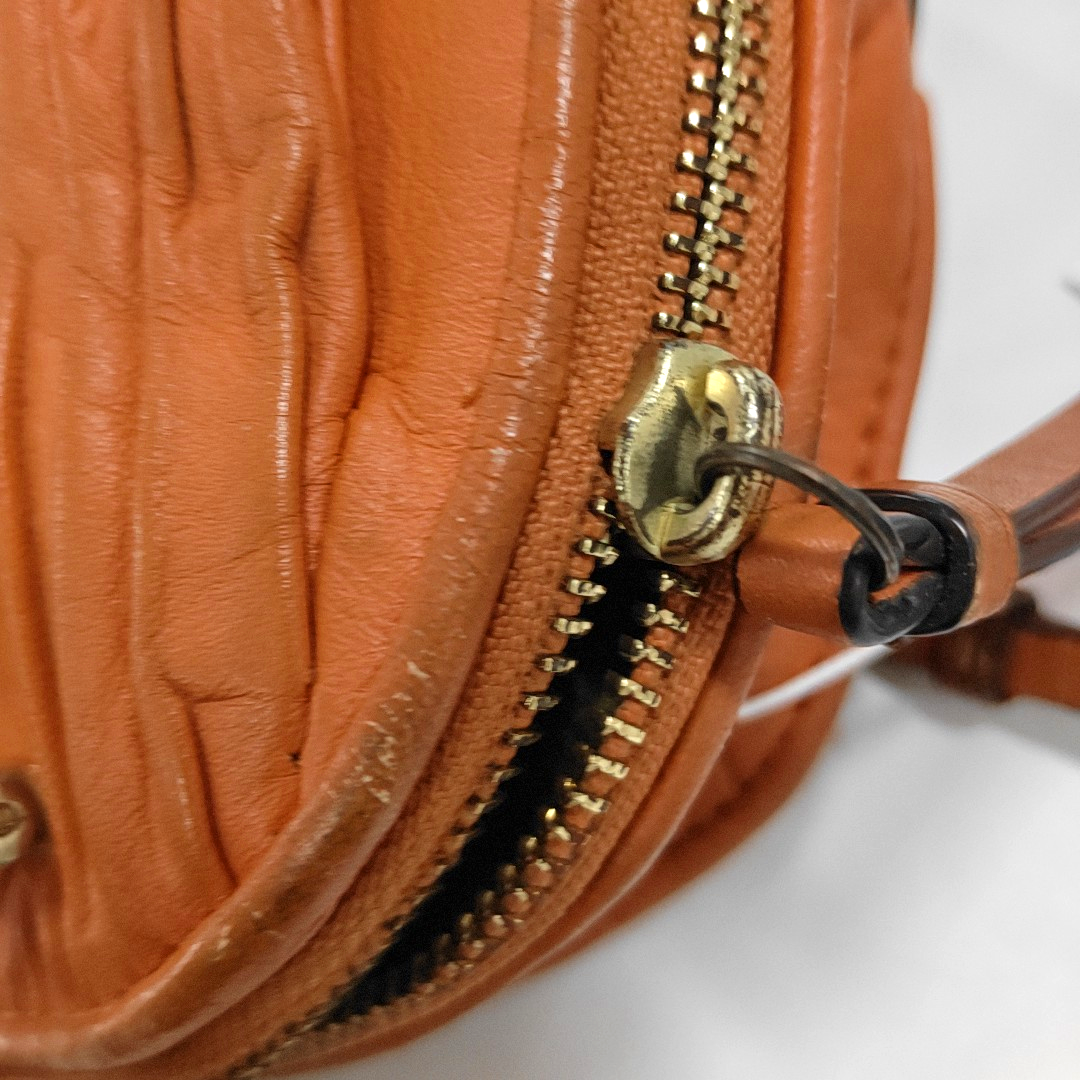 COACH Orange Leather Crossbody Handbag Single Shoulder Bag Golden hardware Removable shoulder strap-(SKU)-929655497