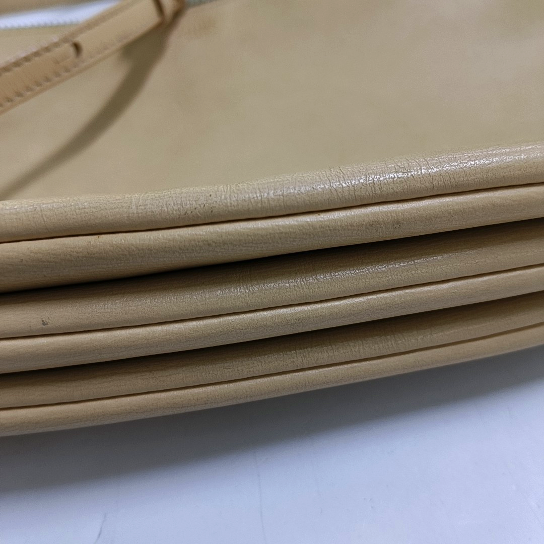 CELINE TRIO Small size Yellow cowhide single shoulder bag Golden hardware Sub-bag-(SKU)-958688928