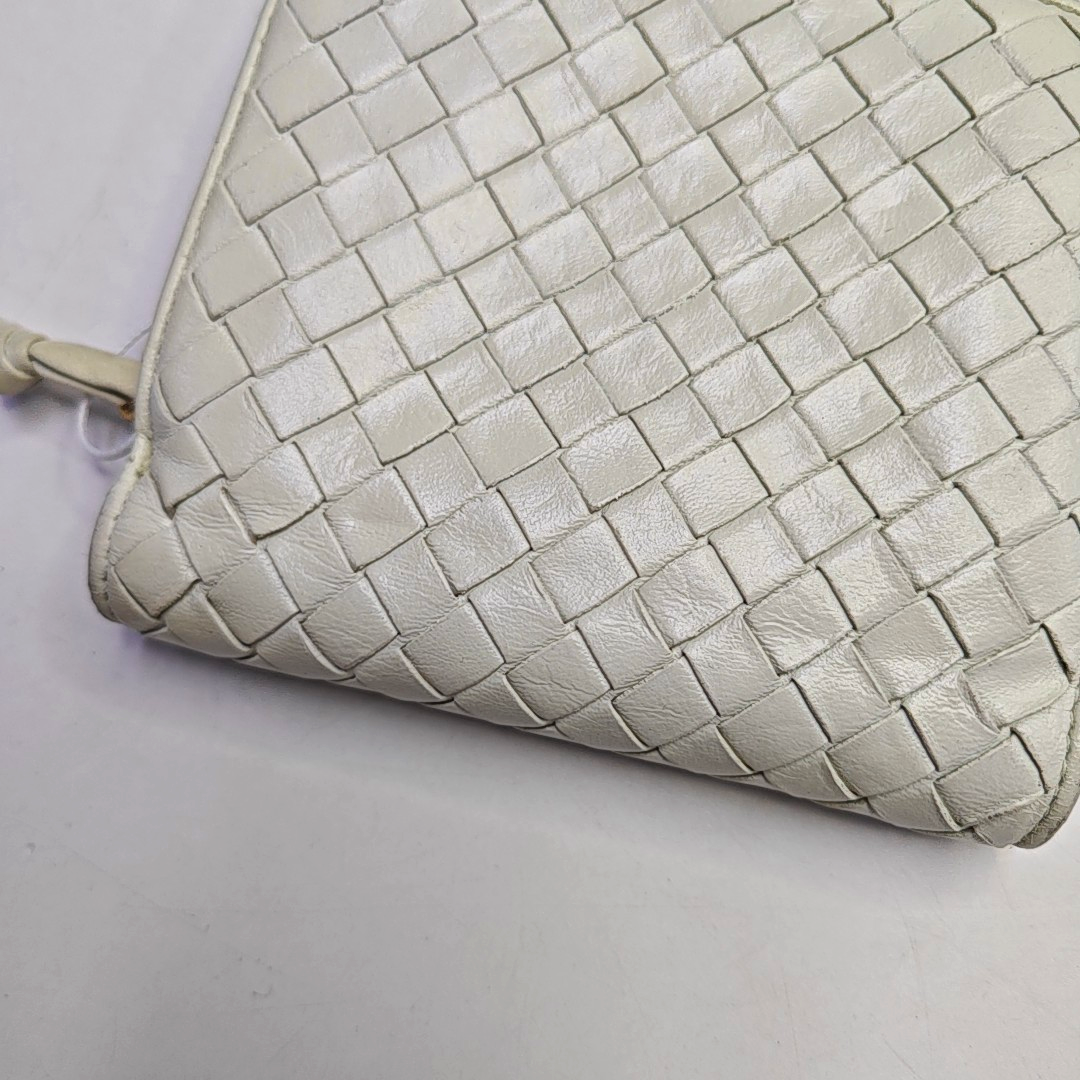 BOTTEGA VENETA White Cowhide Braided Wallet-(SKU)-945082548