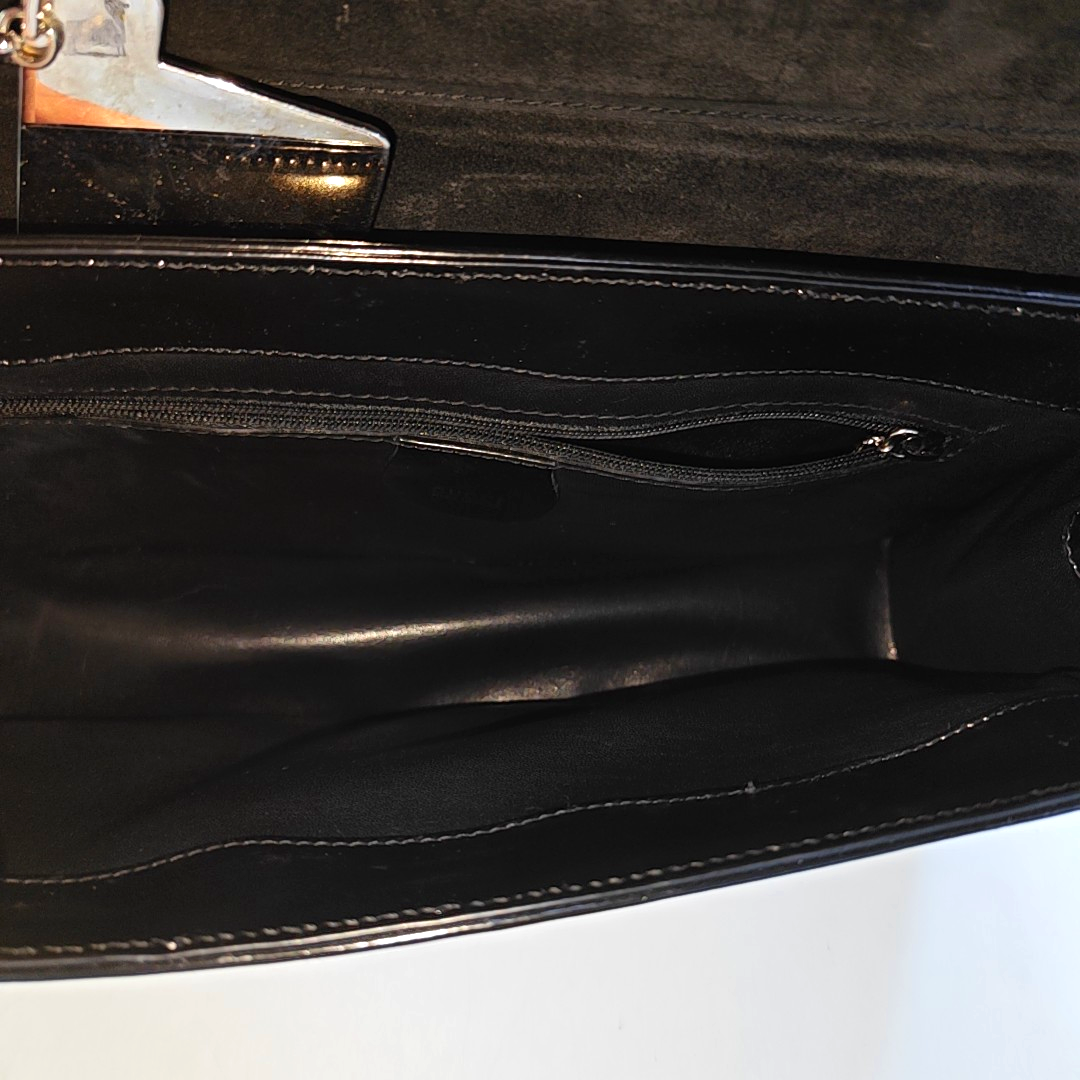 GUCCI Black Cowhide Single Shoulder Bag Crossbody Bag Silver Hardware-(SKU)-948769187