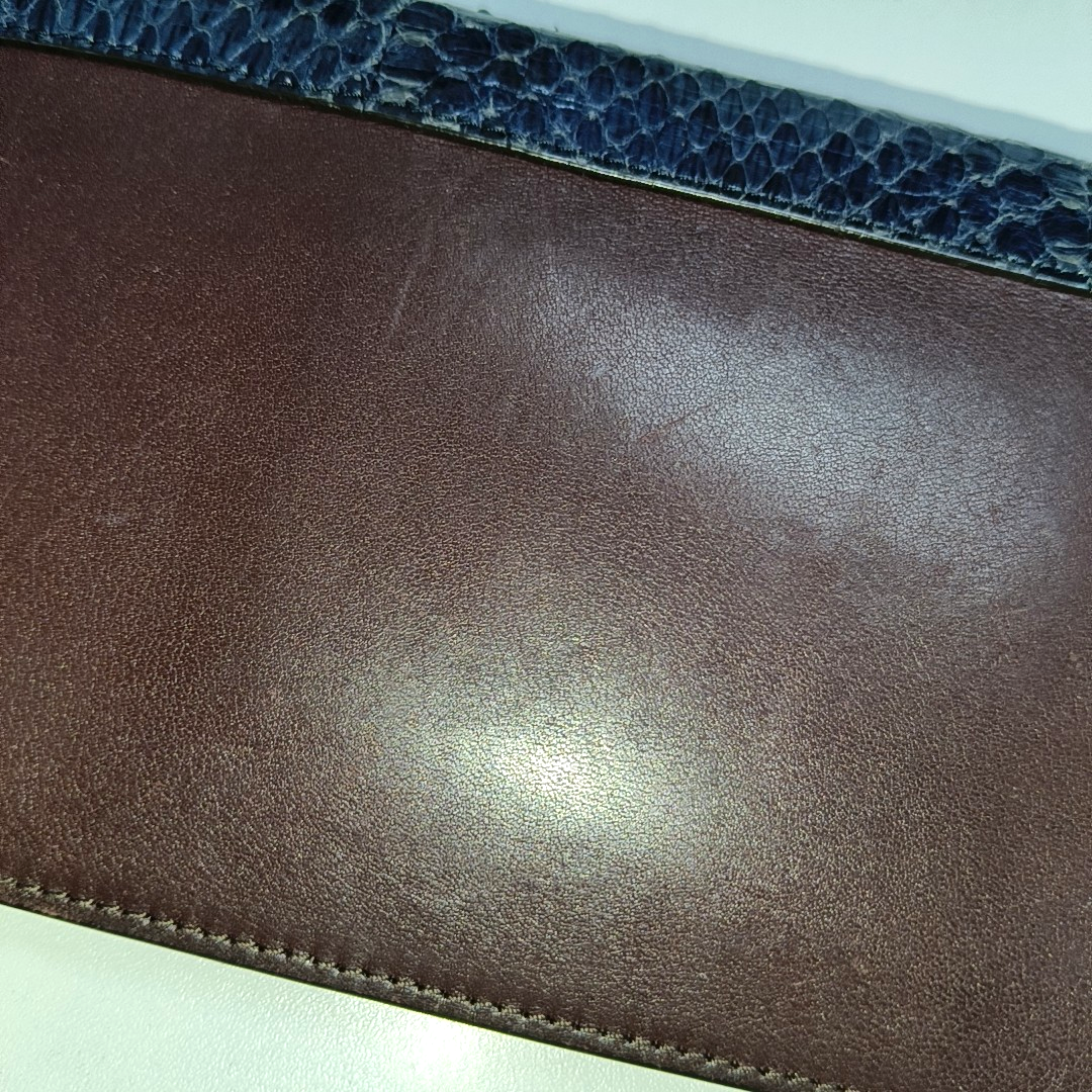 CELINE POCKET Two-Tone Cowhide Wallet Silver Hardware-(SKU)-14329561