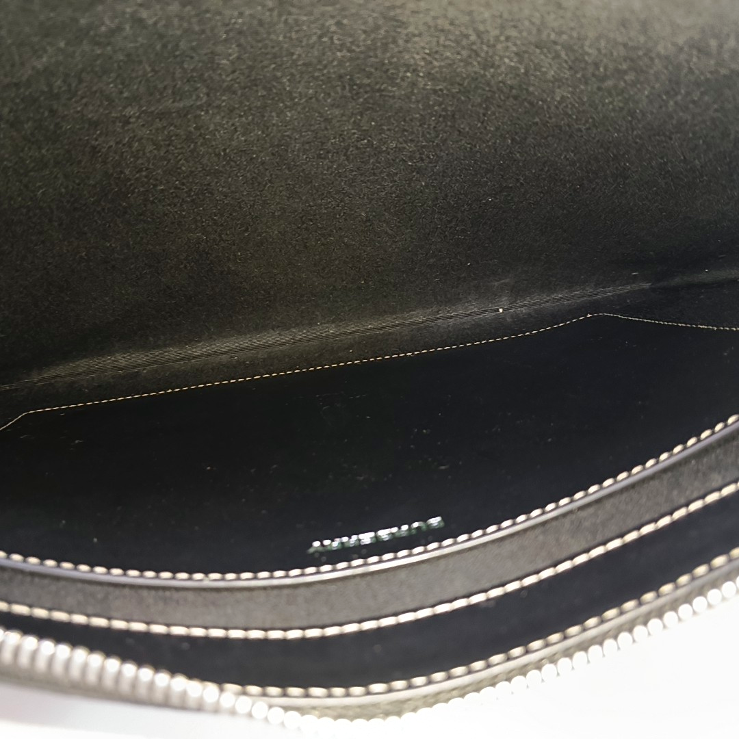 BURBERRY Large size Brown coated canvas horse race pattern clutch/handbag-(SKU)-957318549