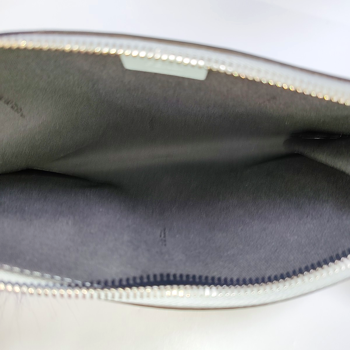 FENDI Grey Cowhide Mini Monster Clutch Bag Silver Hardware Complete Accessories-(SKU)-958826475