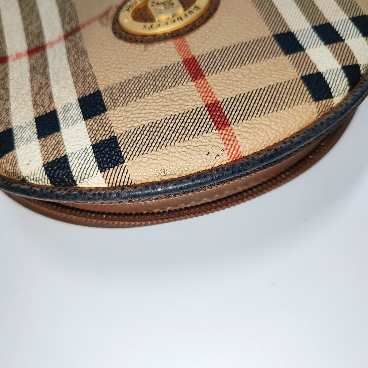BURBERRY Brown Coated Canvas Warhorse Grain Handbag Handbag Single Shoulder Bag Golden hardware-(SKU)-945832209