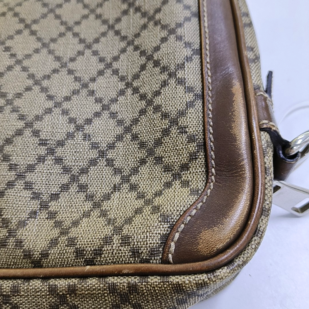 GUCCI GG Blooms Small size Khaki Calfskin Printed Handbag Silver Hardware-(SKU)-948628450
