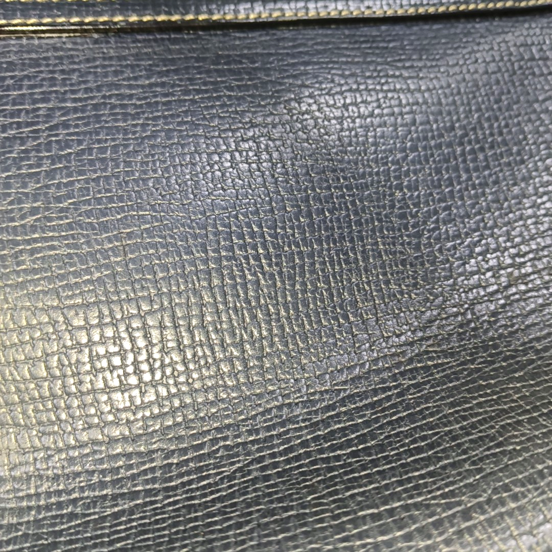 LOEWE Barcelona Dark Blue Cowhide Single Shoulder Bag Crossbody Bag Golden hardware-(SKU)-932491494
