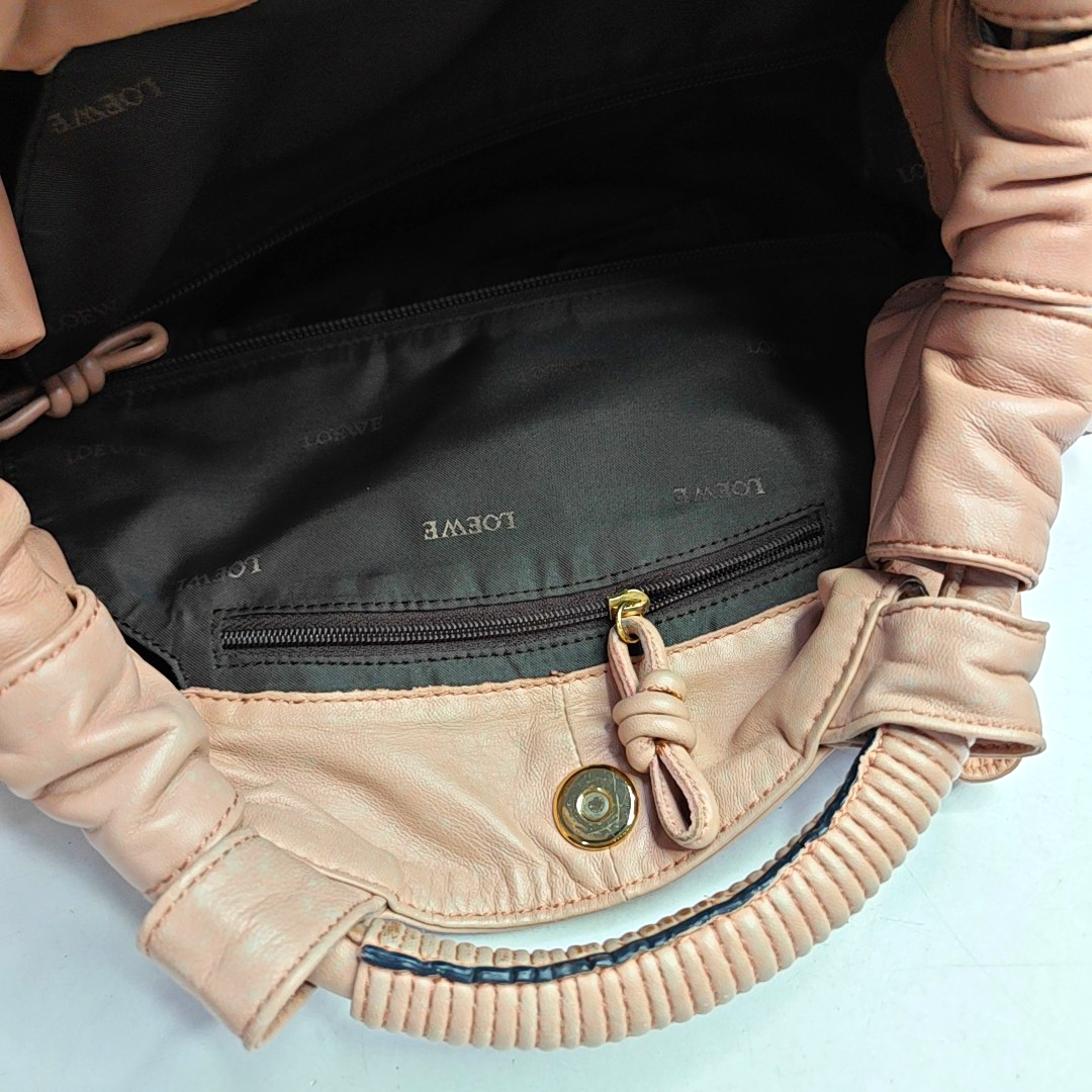 LOEWE Aire Nude pink cowhide handbag shoulder bag Golden hardware-(SKU)-14207902