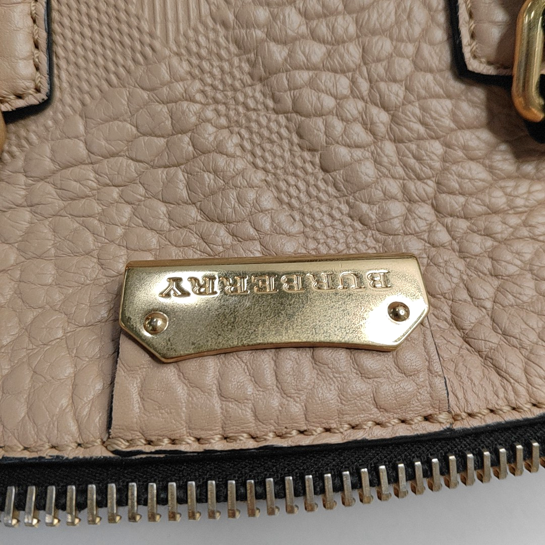 BURBERRY Sartorial Orchard Small size Nude Pink Cowhide Tote Bag Single Shoulder Bag Crossbody Golden hardware-(SKU)-943770411