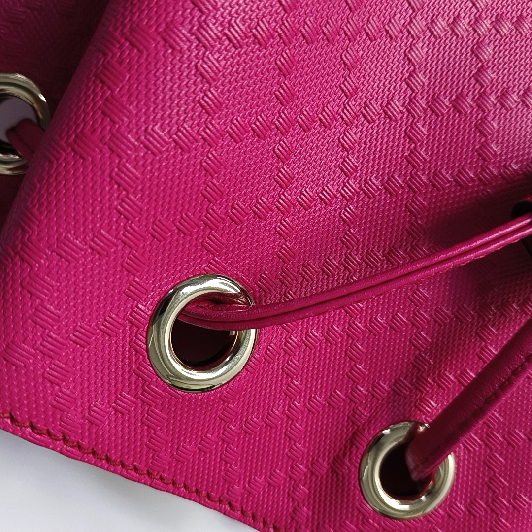 GUCCI Diamante Fuchsia Leather Patchwork Crossbody Shoulder Bag Golden hardware-(SKU)-956229075