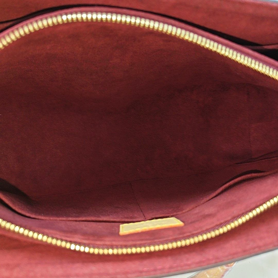 LOUIS VUITTON SOUFFLOT Medium Brown Monogram Canvas Shoulder Bag with Shoulder Strap and Handle, Gold Hardware, Detachable Strap-(SKU)-971657568