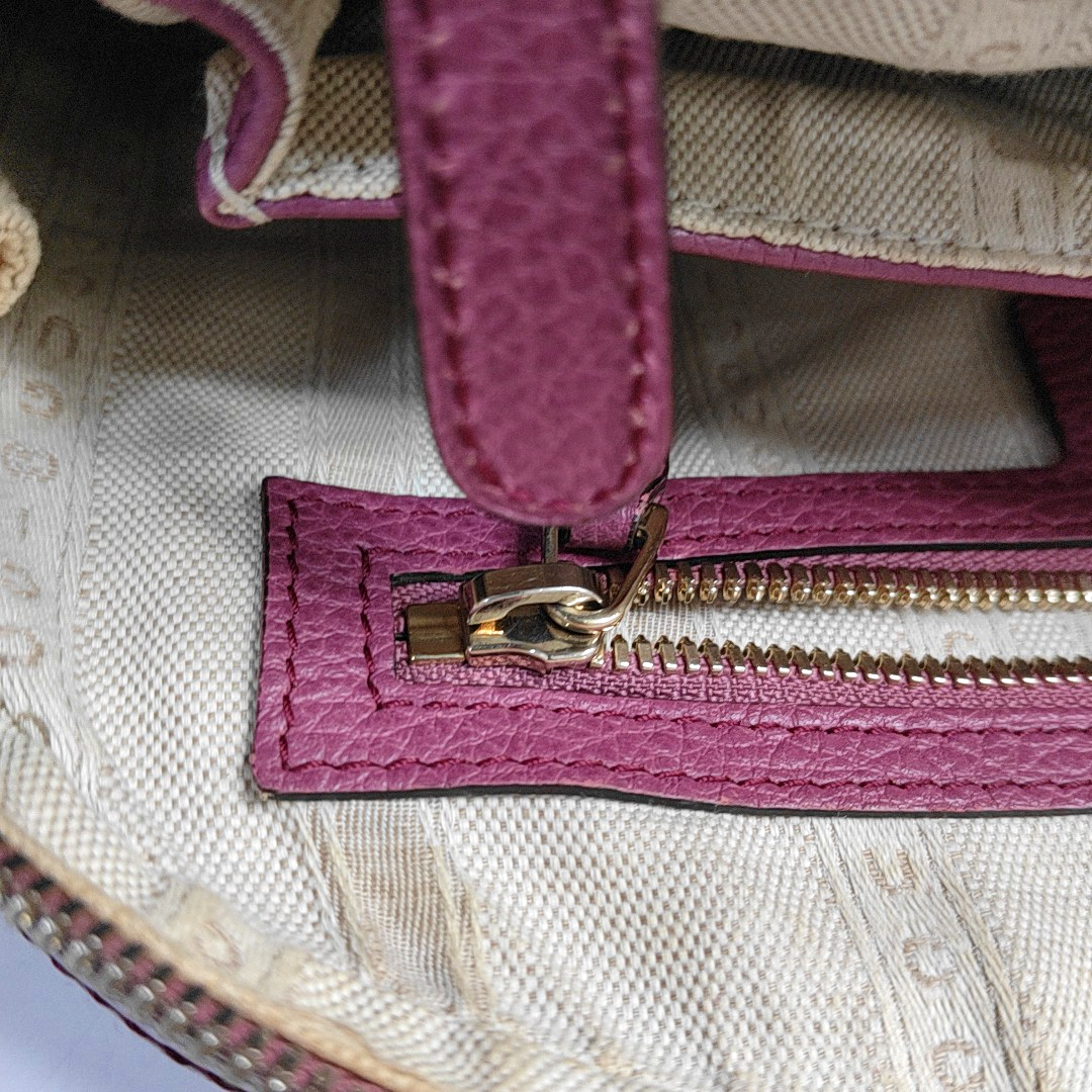 GUCCI Purple leather single shoulder bag crossbody handbag Golden hardware Removable shoulder strap-(SKU)-945084262