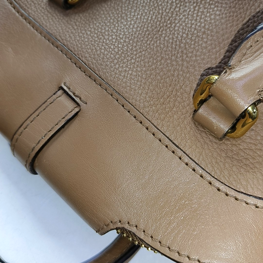 BURBERRY Milverton Brown Cowhide Single Shoulder Bag Tote Shoulder Bag Crossbody Bag Golden hardware Removable shoulder strap-(SKU)-951907400