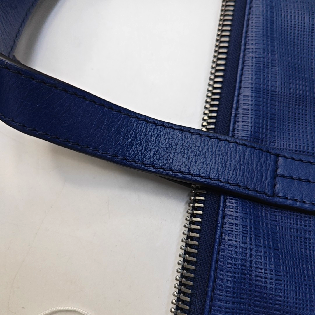 LOEWE Toledo Dark Blue Leather Handbag Silver Hardware-(SKU)-953096899
