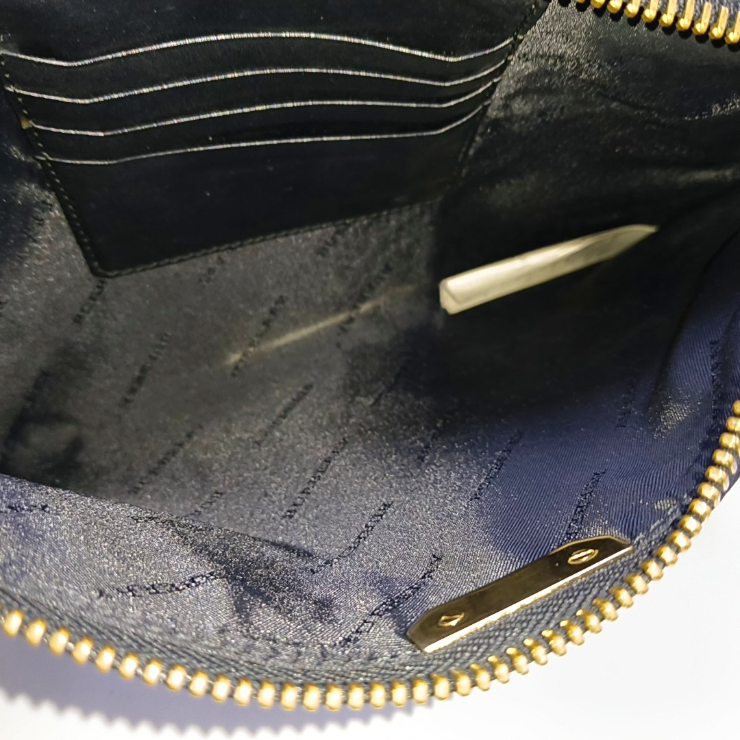 BURBERRY Mildenhall Black Leather Crossbody Bag Single Shoulder Bag Golden hardware-(SKU)-958494726