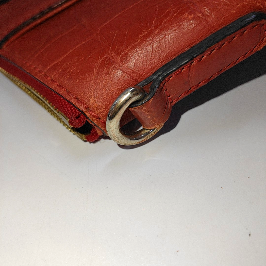 MCM Red Leather Textured Tote Bag Silver Hardware-(SKU)-933876328