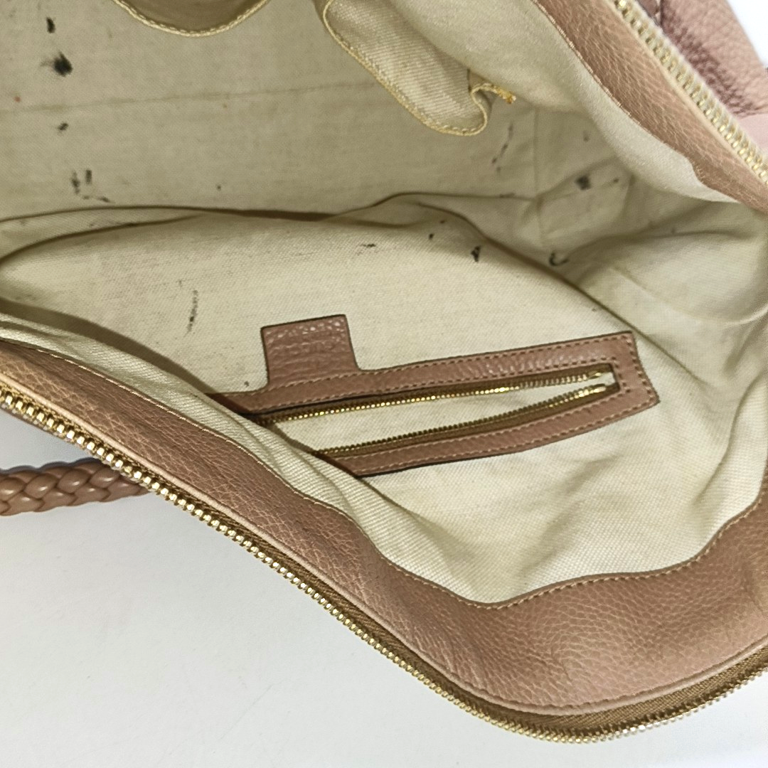 GUCCI Bella Brown Cow Leather Bamboo Tassel Single Shoulder Bag Golden hardware-(SKU)-953466112
