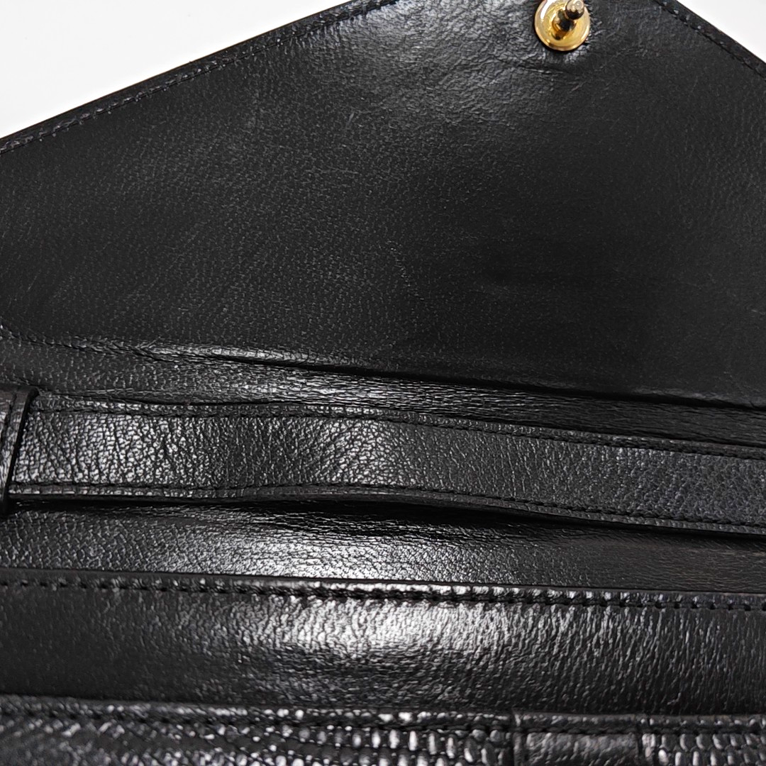 YSL Black Leather Crossbody Bag Single Shoulder Bag Golden hardware Removable shoulder strap-(SKU)-953941805