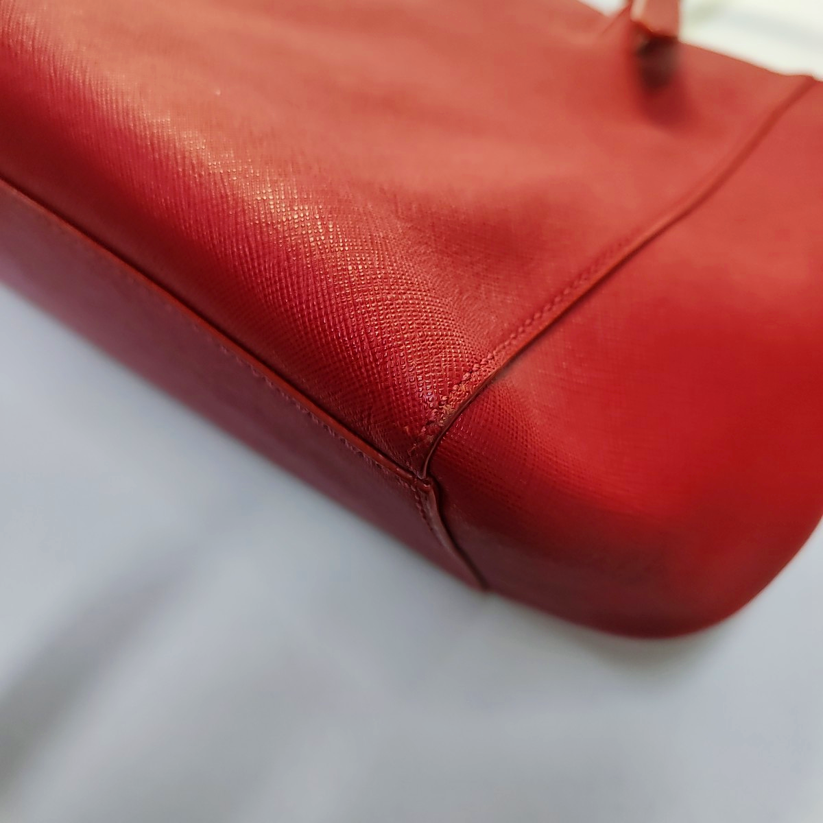 TORY BURCH York Red Leather Embossed Single Shoulder Bag Tote Bag Silver Hardware shoulder straps-(SKU)-944533691