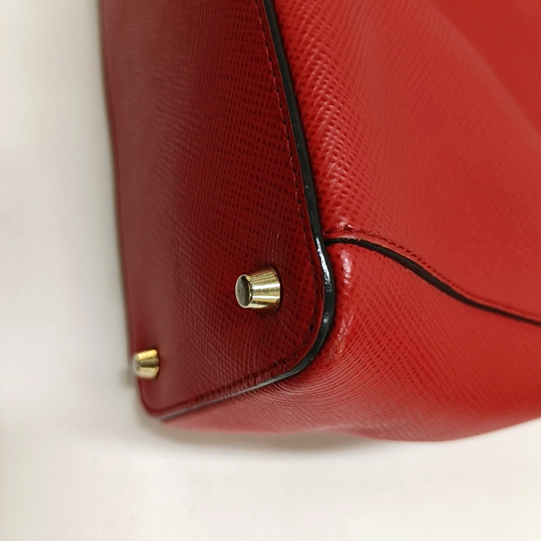 FURLA Tote bag Red Leather Crossbody Bag Handbag Single Shoulder Bag Golden hardware Removable shoulder strap-(SKU)-940601007
