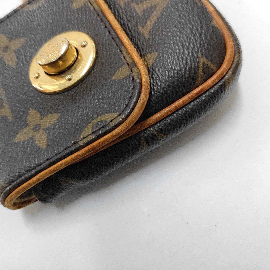 LOUIS VUITTON TULUM Brown Coated Canvas Monogrammed Change Purse Golden hardware-(SKU)-947601683