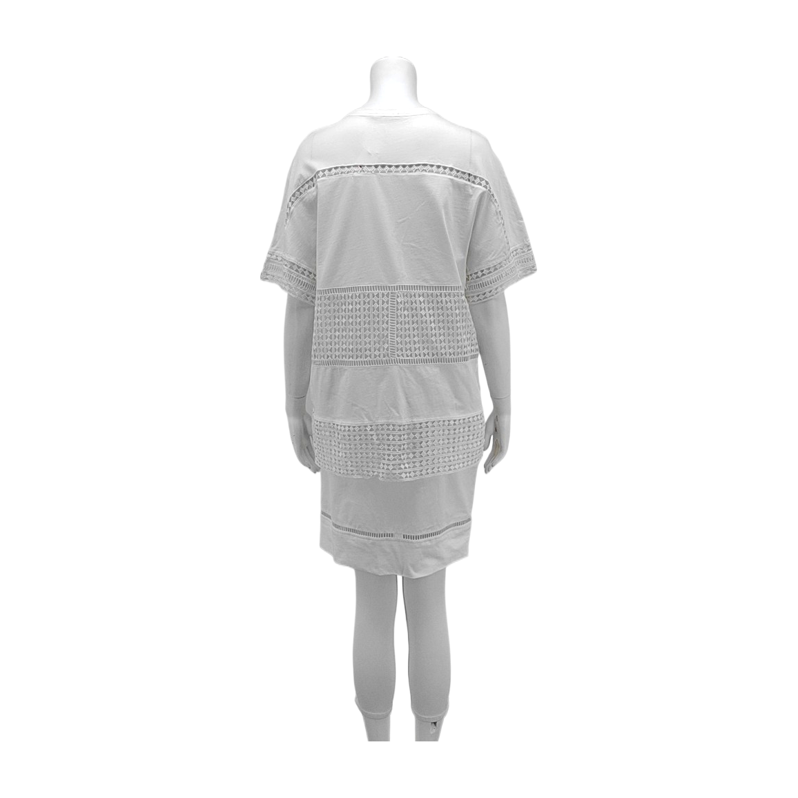 Chloé Mcode Summer white cotton ladies short-sleeved mid-length dress-(SKU)-935763972