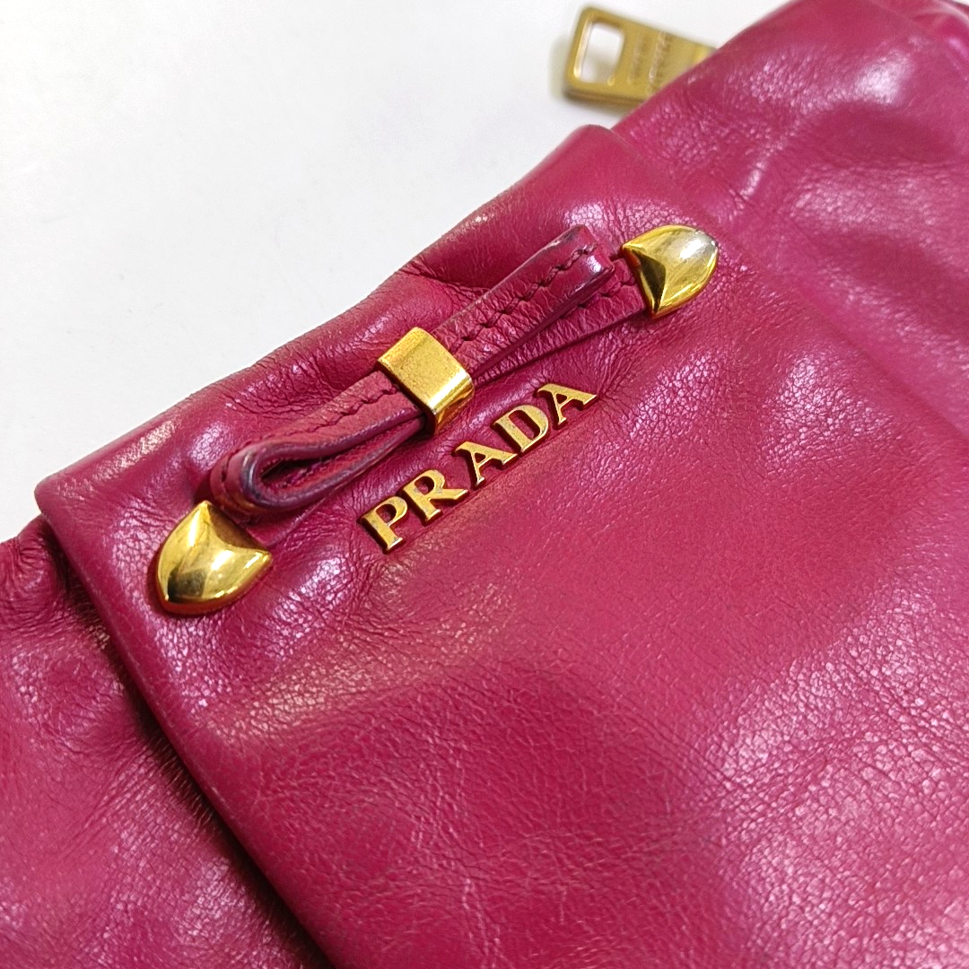 PRADA Pink leather handbag Golden hardware-(SKU)-949038827