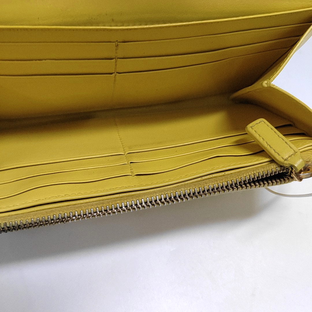 YSL CHYC Y LIGNE Yellow Cowhide Wallet Golden hardware-(SKU)-960428590