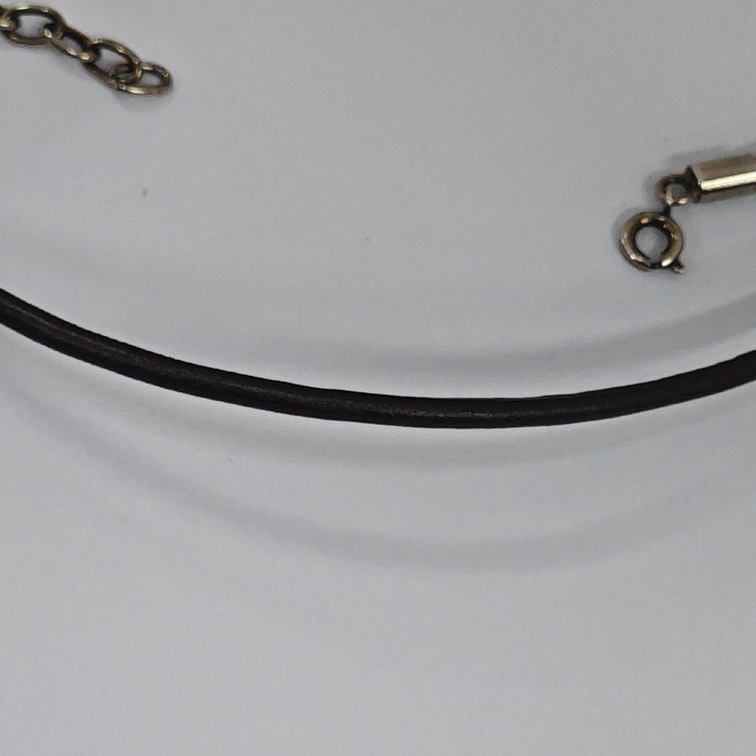 FERRAGAMO Silver Leather Alloy Necklace Length44cm-(SKU)-940395883