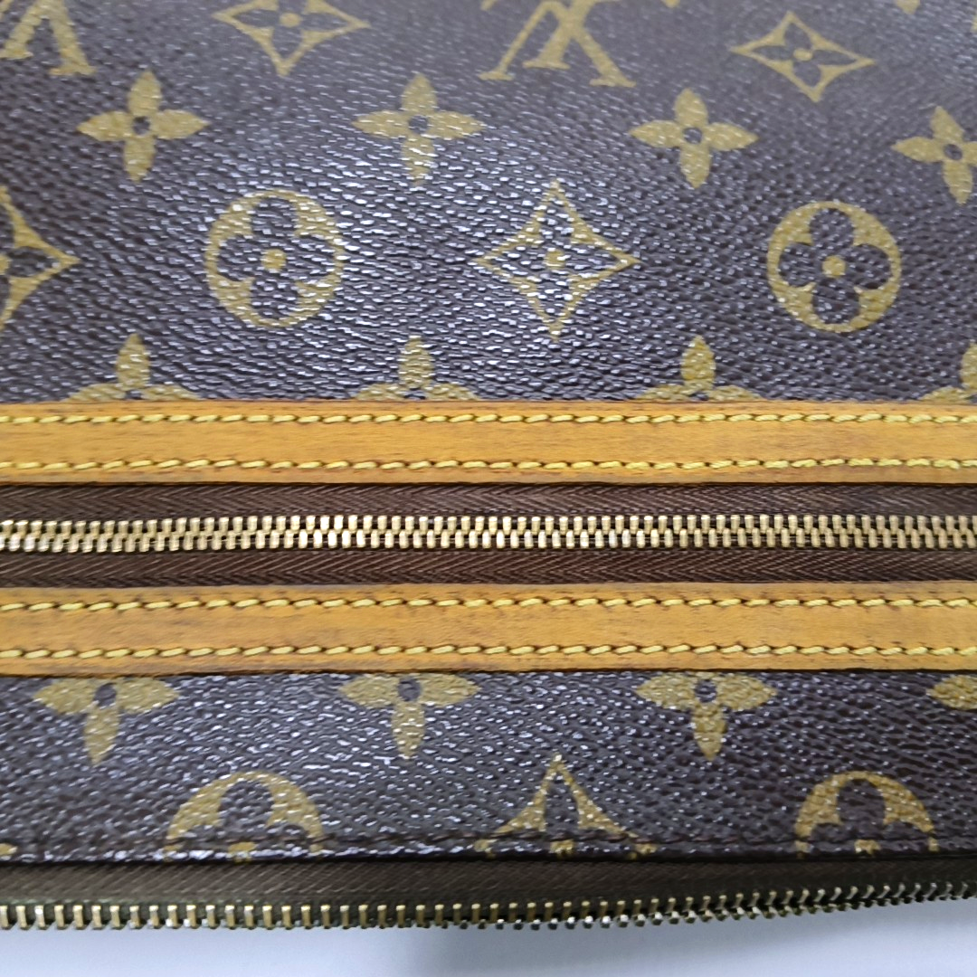 LOUIS VUITTON BOSPHORE Brown Coated Canvas Monogram Single Shoulder Bag Crossbody Golden hardware-(SKU)-950950997