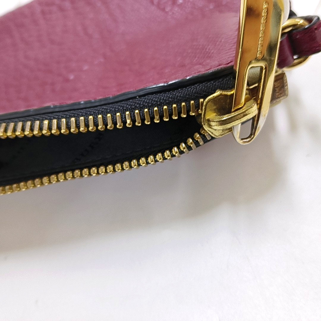 BURBERRY Mildenhall Purple Leather Shoulder and Crossbody Bag Golden hardware Removable shoulder strap-(SKU)-958378180