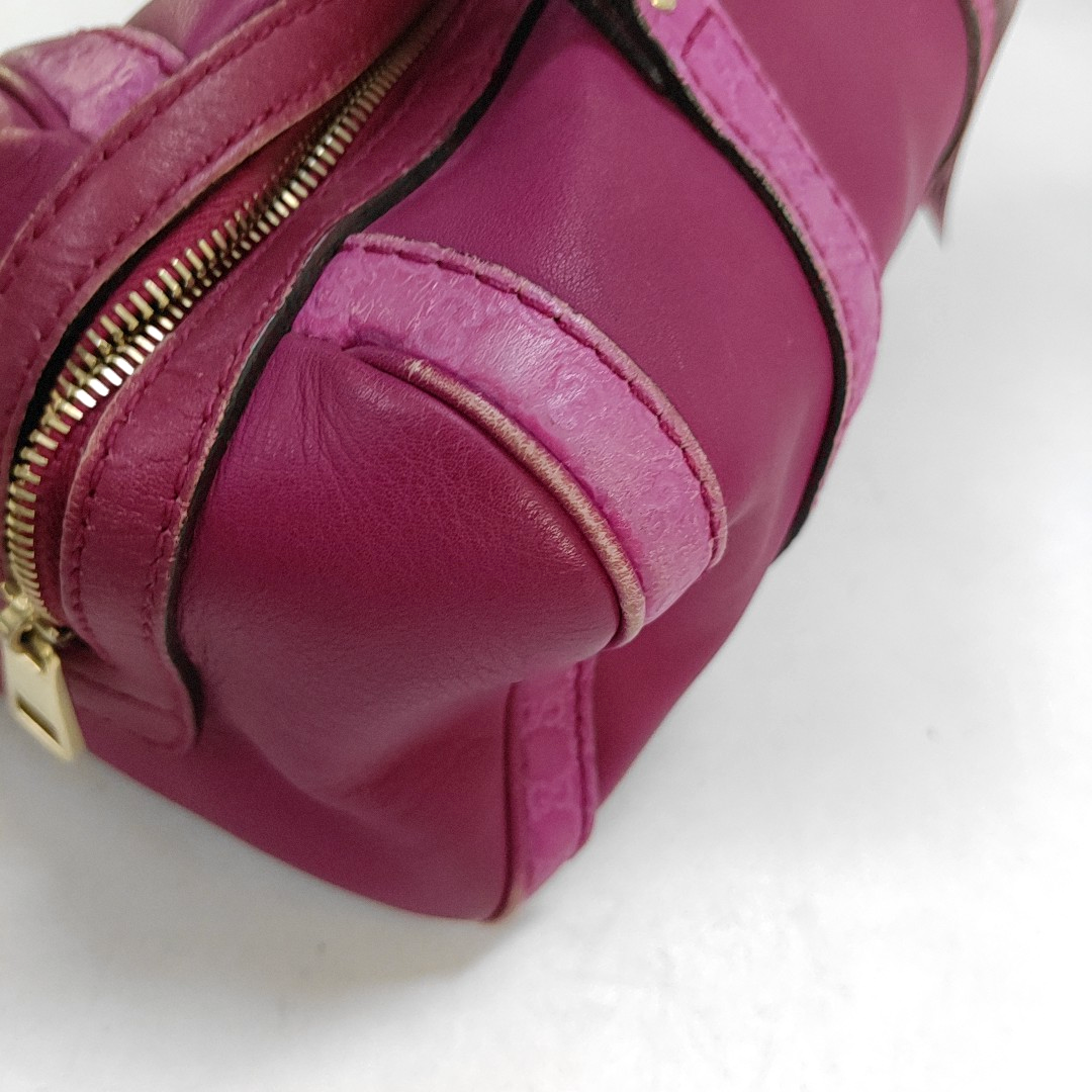 GUCCI Pink Calf Leather Grained Handbag Golden hardware-(SKU)-950007932