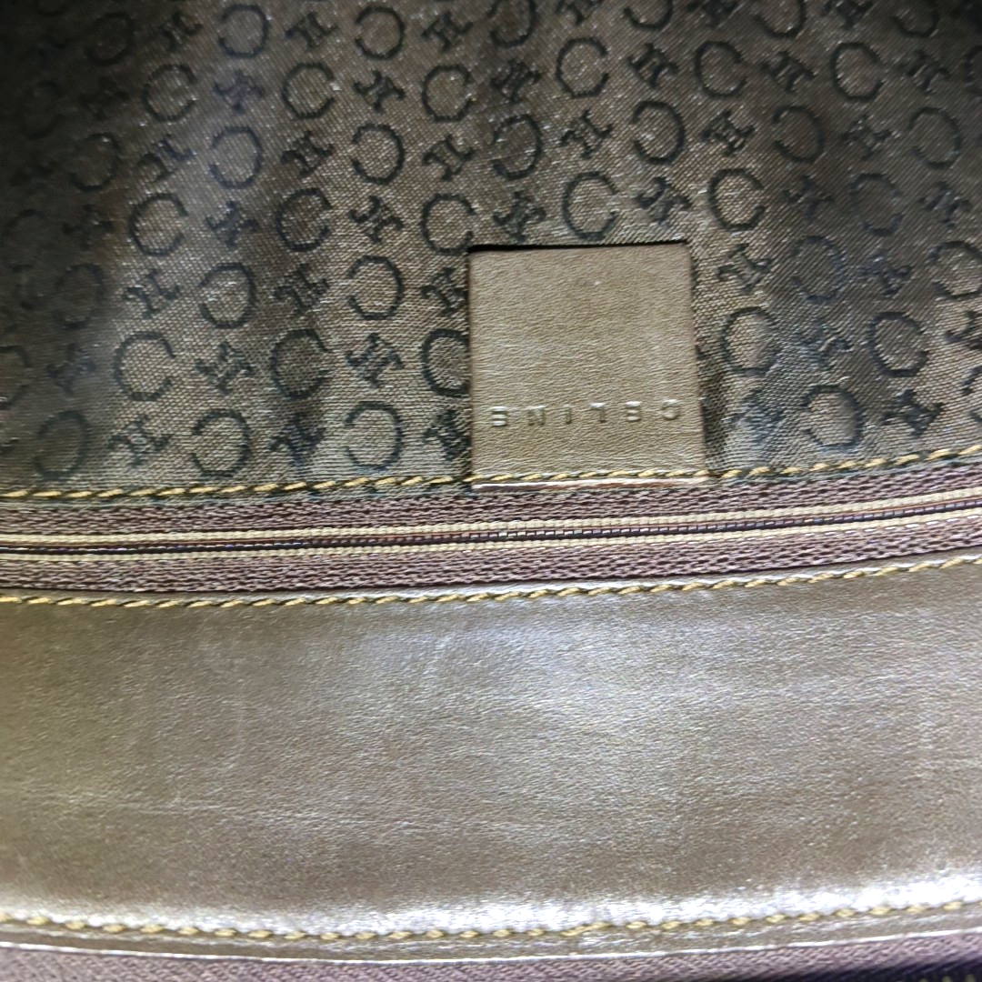 CELINE Tote bag Brown Canvas Shoulder Bag Golden hardware-(SKU)-951945136