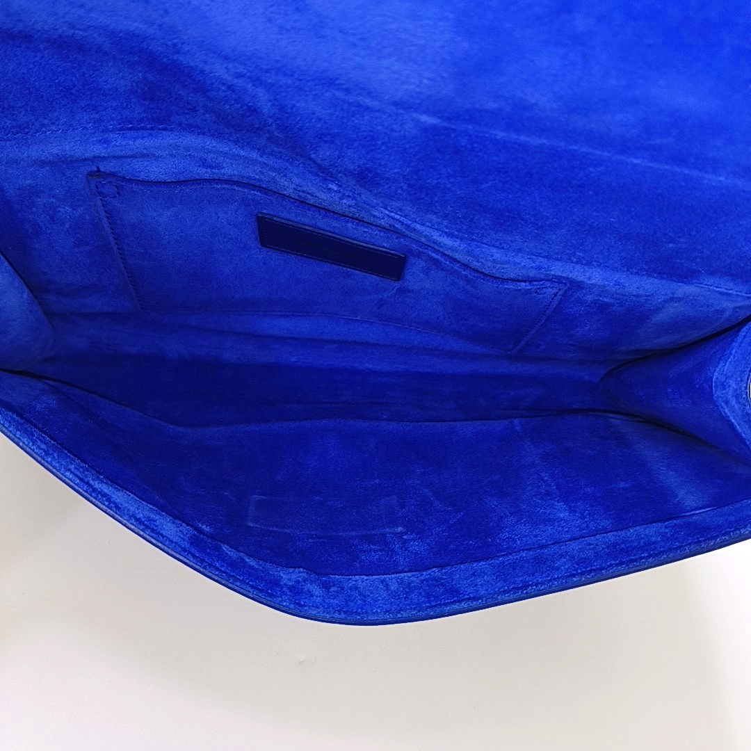 YSL CHYC Y LIGNE Blue Leather Handbag Golden hardware-(SKU)-956925392