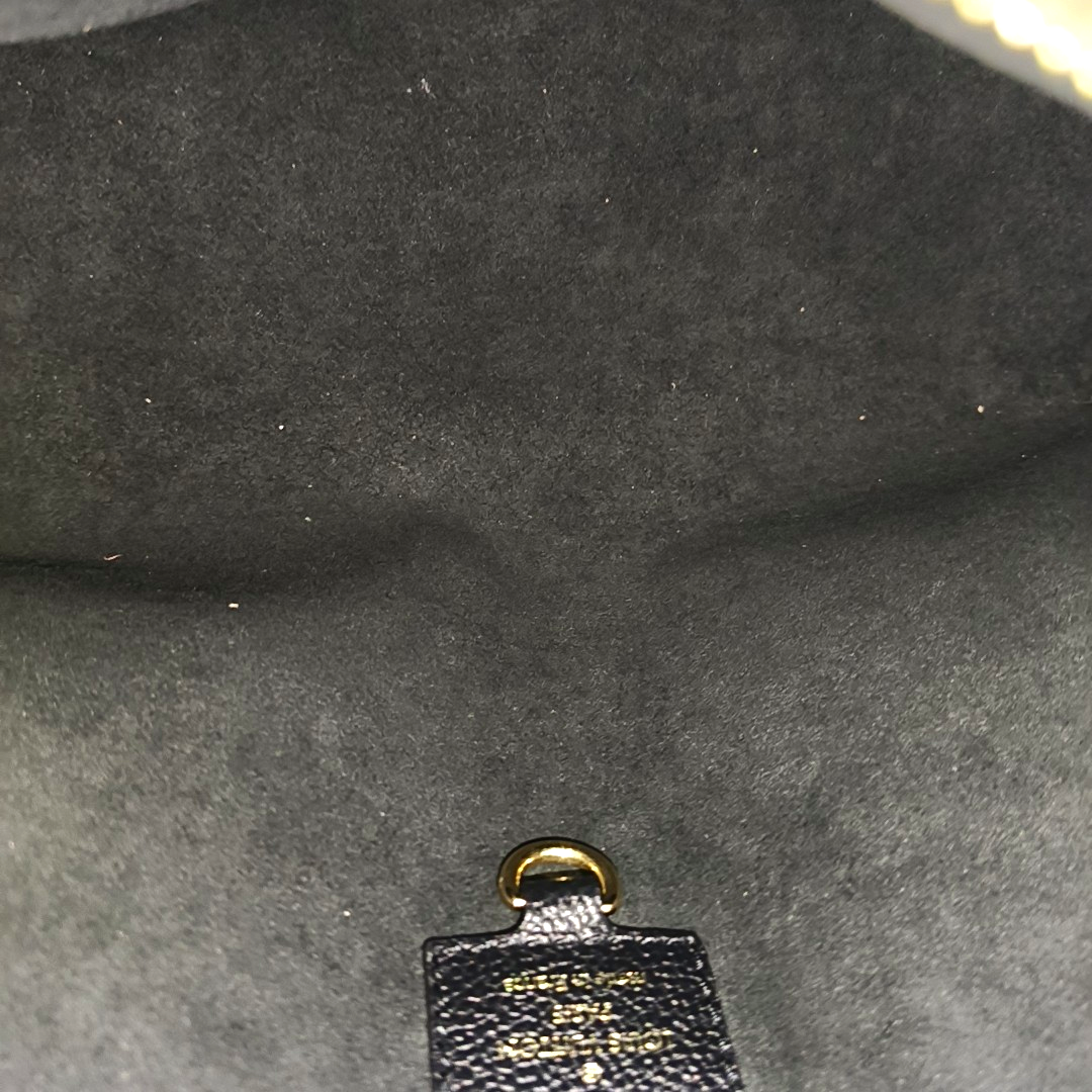 LOUIS VUITTON SAC PLAT Black Calfskin Monogram Embossed Crossbody Shoulder Bag with Golden Hardware, Pockets-(SKU)-961133790