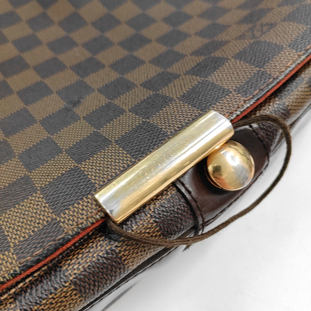 LOUIS VUITTON BASTILLE Brown Coated Canvas Checkered Single Shoulder Bag Crossbody Golden hardware-(SKU)-954553380