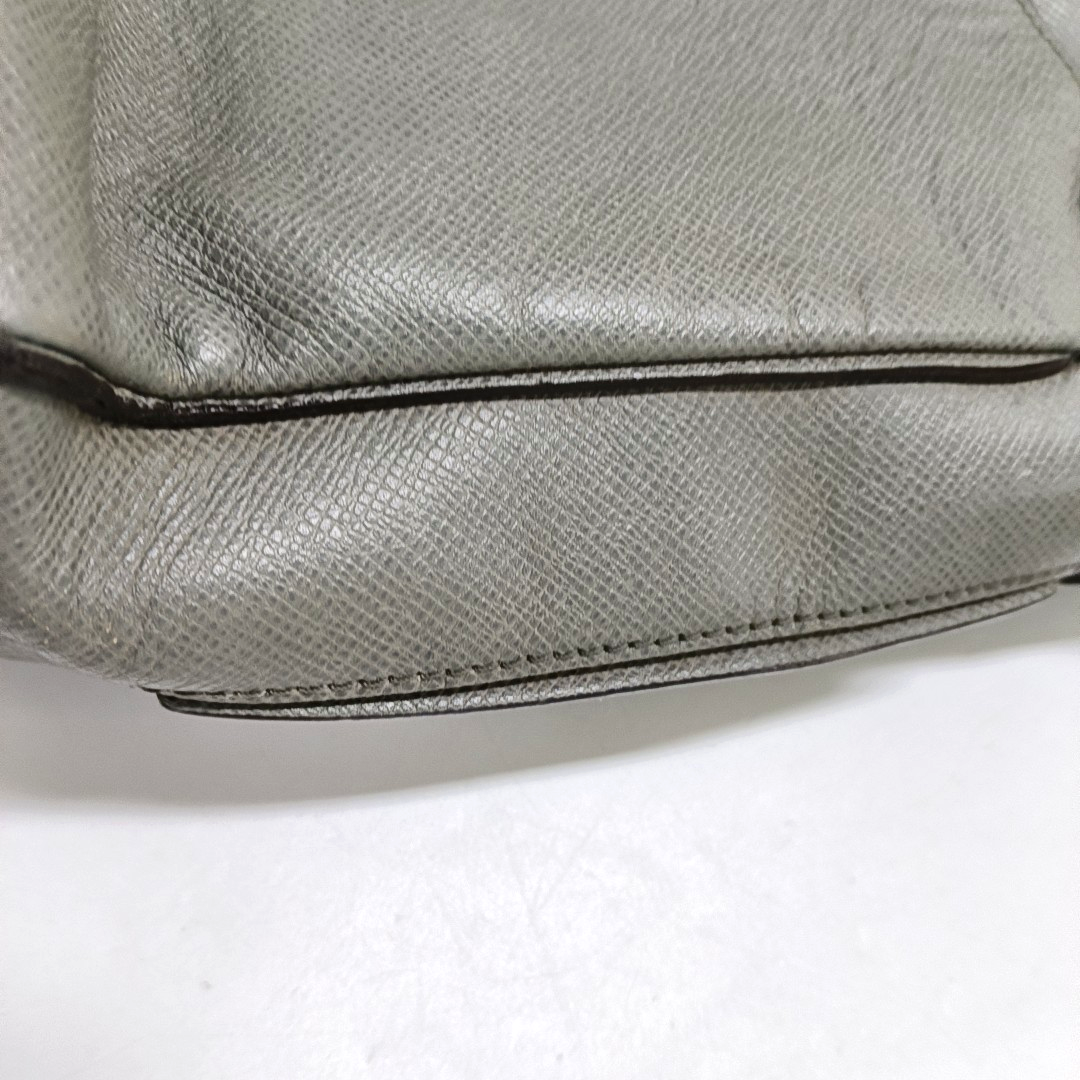 LOUIS VUITTON ROMAN Gray Cowhide Crossbody Single Shoulder Bag Silver Hardware-(SKU)-958340787