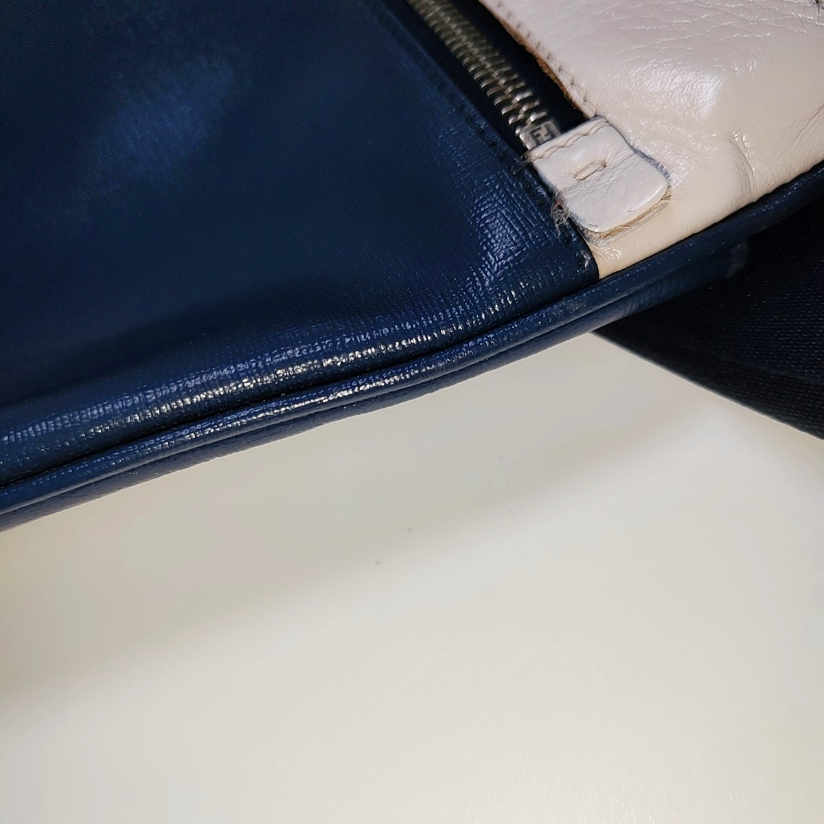 FENDI Dark blue cowhide shoulder bag Silver Hardware-(SKU)-946008239
