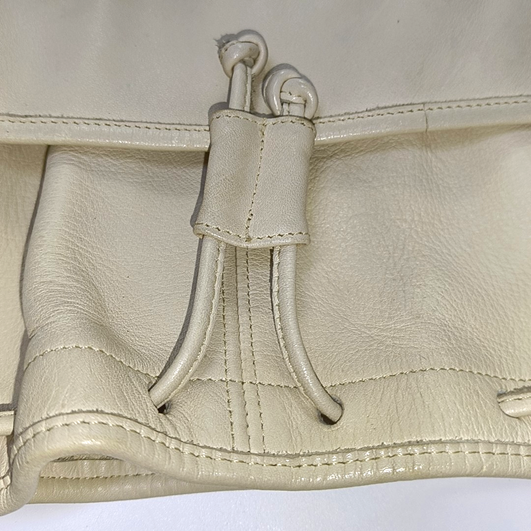 COACH Bucket bag Beige Leather Single Shoulder Bag Golden hardware-(SKU)-934222041