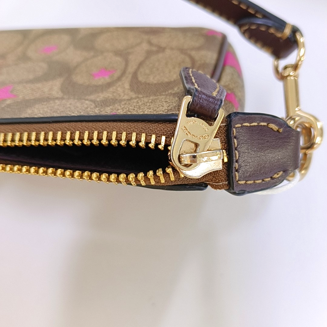 COACH NOLITA Brown Coated Canvas Monogram Tote Bag Golden hardware-(SKU)-933372842