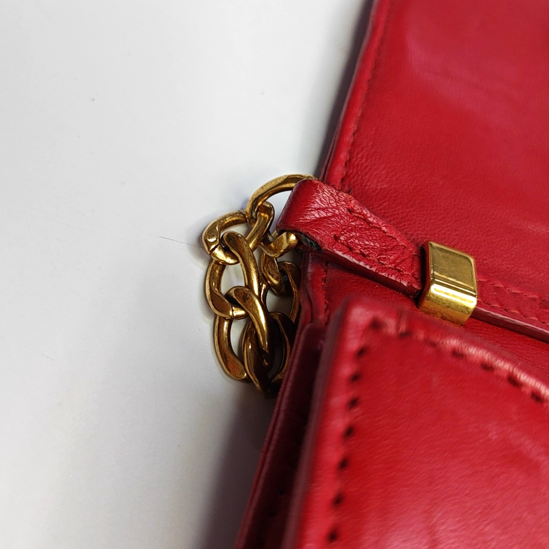 PRADA Red Cowhide Quilted Crossbody Bag Single Shoulder Bag Golden hardware Removable shoulder strap-(SKU)-960577105