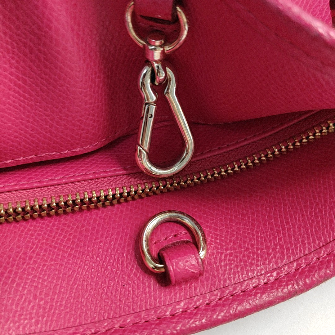 COACH MARGOT Pink Leather Single Shoulder Bag Handbag Crossbody Bag Golden hardware Removable shoulder strap-(SKU)-944147467