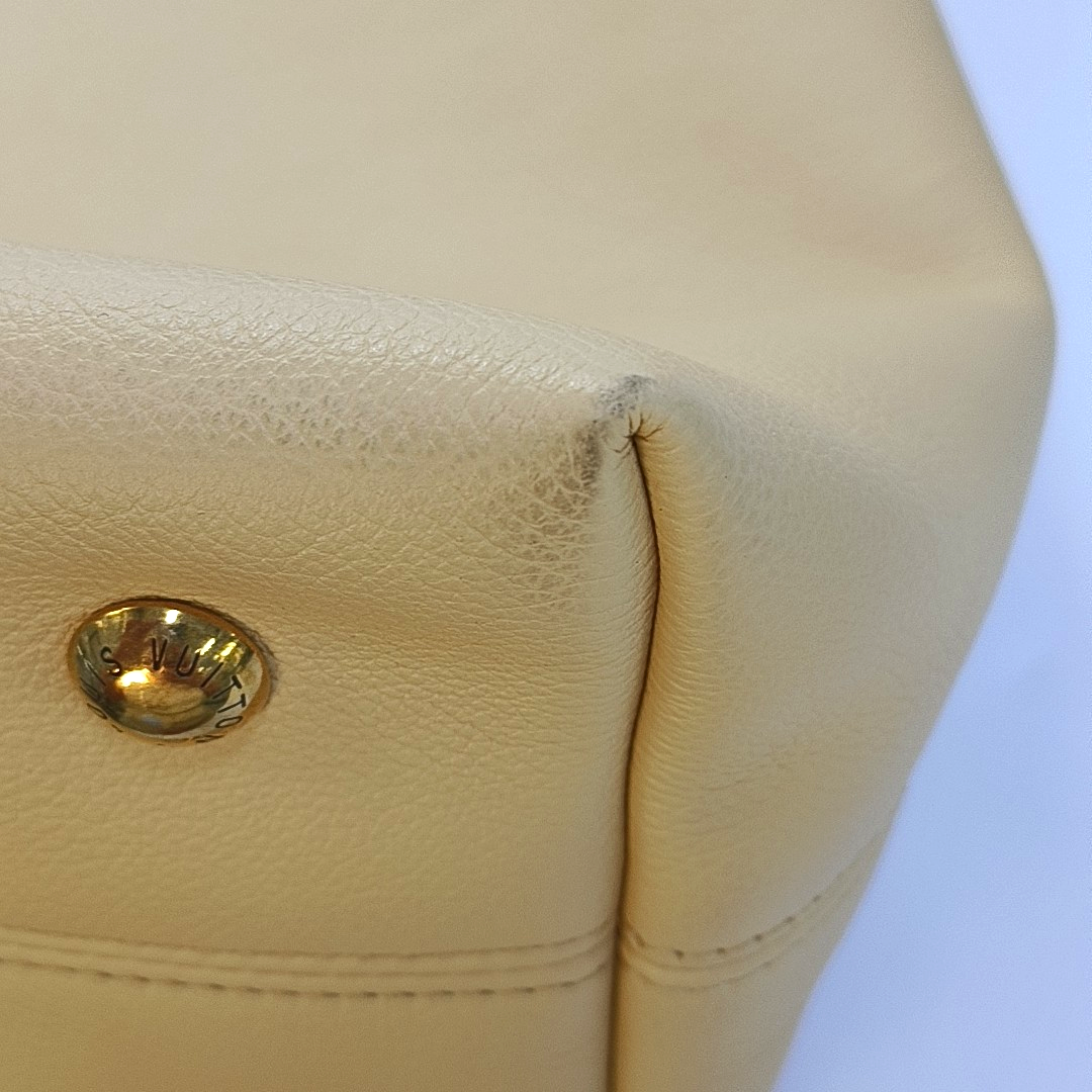 LOUIS VUITTON LOW KEY HOBO Small Mustard Yellow Leather Monogram Single Shoulder Bag with Detachable Strap-(SKU)-954611544